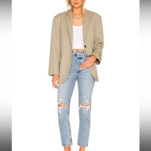 NWT AGOLDE Riley distressed jeans in whiplash